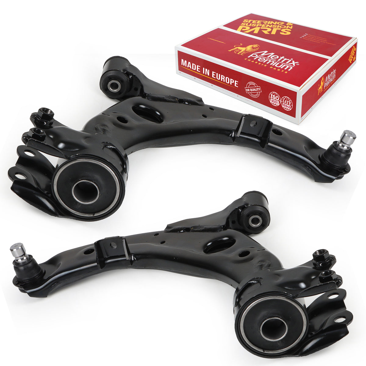 Metrix Premium Chassis Parts Front Left & Right Lower Control Arm and Ball Joint Assembly Kit 95111MT for MAZDA