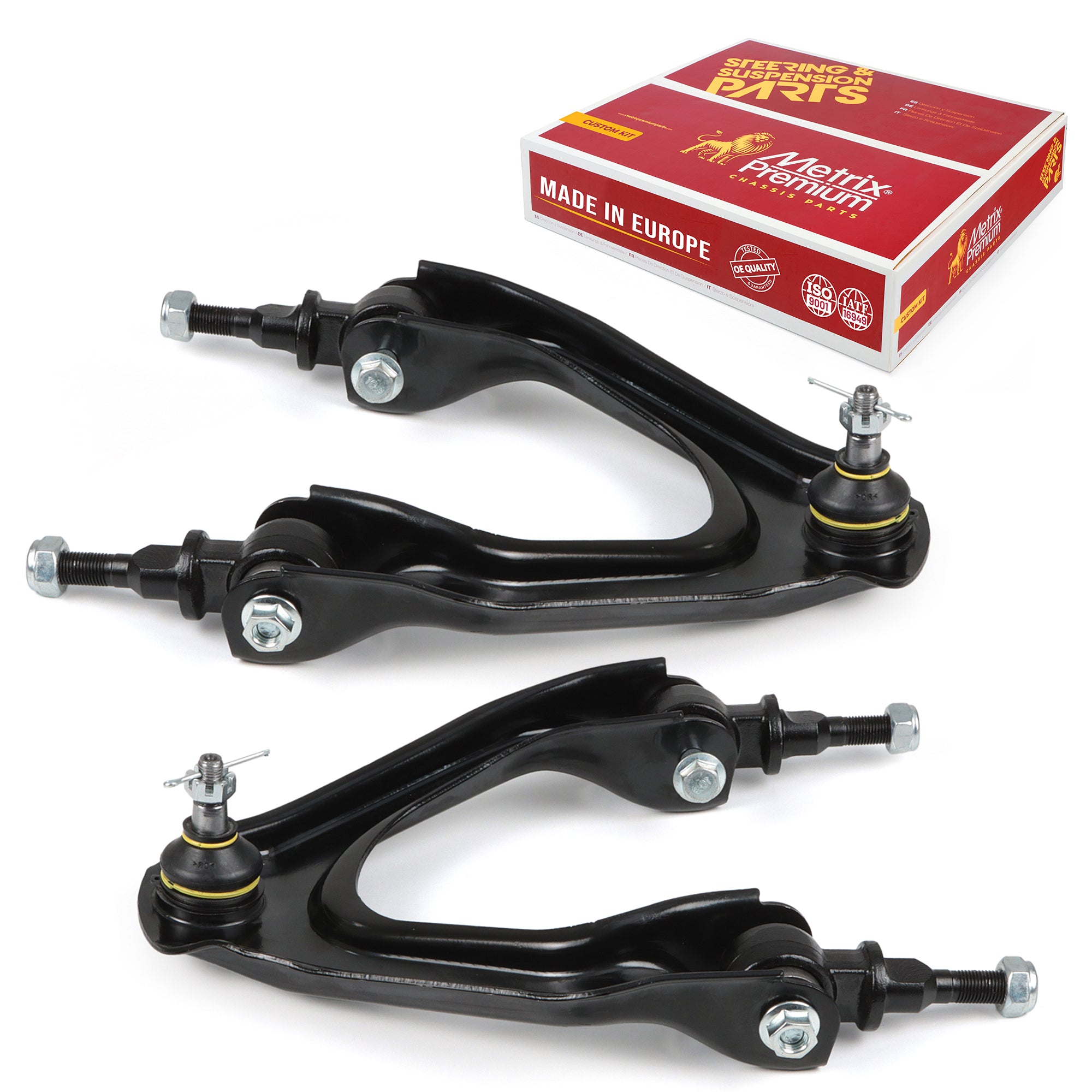 Metrix Premium Chassis Parts 2 PC Front Left & Right Upper Control Arm and Ball Joint Assembly Kit 95614MT OEM fit auto parts