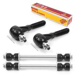 4 PC Front Sway Bar Stabilizer End Link & Outer Tie Rod End Kit  95995MT