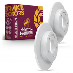 Metrix Premium Chassis Parts - 10.31 inch (262mm) 2 PC Rear Coated Solid Brake Rotor Kit Fits Kia Soul, Forte/5, Forte Koup, Hyundai Elantra Coupe, Kona, Venue, Elantra GT, Veloster Accent