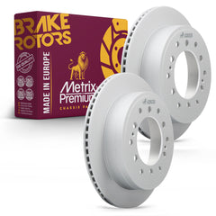 Metrix Premium Chassis Parts - 12.28 inch (312mm) 2 PC Rear Coated Vented Disc Brake Rotor Fits 2010-2014 Toyota FJ Cruiser, 2010-2021 4Runner, 2010-2022 Lexus GX460, 09.A334.21, Made in Europe