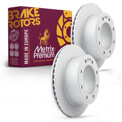 Metrix Premium Chassis Parts - 13.39 inch (340mm) 2 PC Rear Coated Vented Disc Brake Rotor Fits 2005-2012 Ford F-250 Super Duty, 2005-2012 Ford F-350 Super Duty Replacement 09.B544.10, Made in Europe