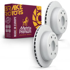 Metrix Premium Chassis Parts - 12.99 inch (330mm) 2 PC Rear Coated Vented Disc Brake Rotor Fits 2000 Chevrolet Suburban 1500, 2000-2003 GMC Yukon XL 1500, 2002 Sierra 1500, 02-03 Cadillac Escalade