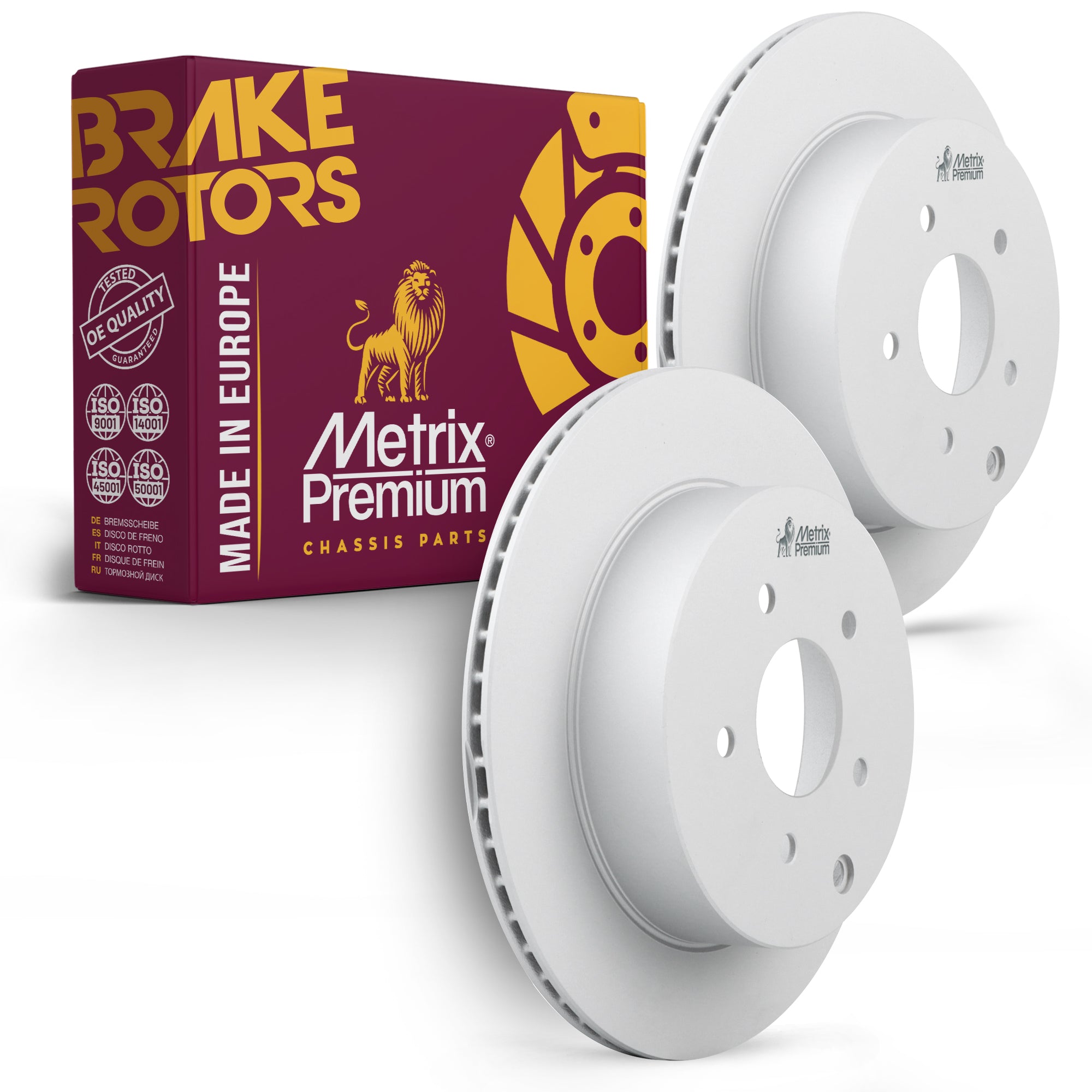 Metrix Premium Chassis Parts - 12.11 inch (307.7mm) 2 PC Rear Coated Vented Disc Brake Rotor Fits INFINITI FX35, FX37, FX45, JX35, M35h, M37, M56, Q50, Q60, Q70, Q70L, Nissan Murano, Pathfinder Quest