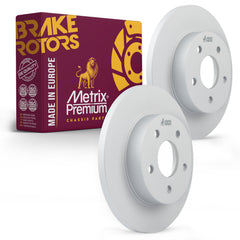 Metrix Premium Chassis Parts - 10.63 inch (270mm) 2 PC Rear Coated Solid Disc Brake Rotor Fits Chevrolet HHR, Cobalt, Saturn Aura, Malibu, Pontiac G6, Pontiac G5, Saturn Ion, Replacement 08.B600.11
