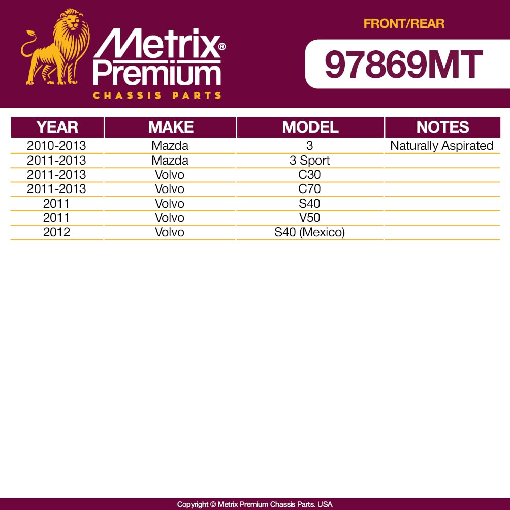 Metrix Premium 4 PC Front Stabilizer Bar Link and Rear Stabilizer Bar Link Kit  97869MT fitment