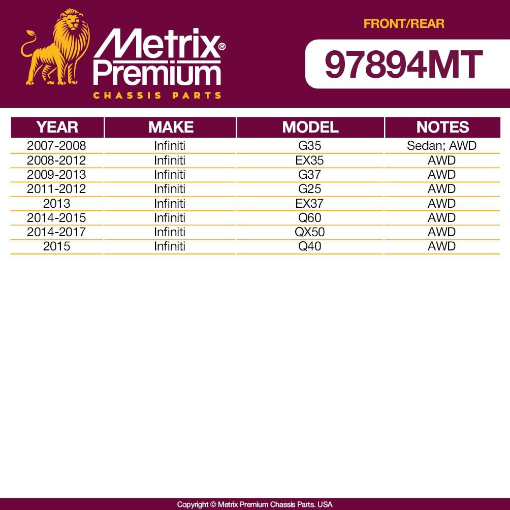 Metrix Premium 4 PC Front Stabilizer Bar Link and Rear Stabilizer Bar Link Kit  97894MT fitment