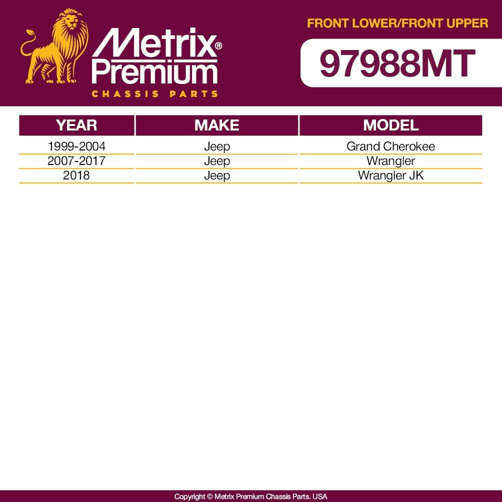 Metrix Premium 4 PC Front Upper Ball Joint and Front Lower Ball Joint Kit  97988MT fitment