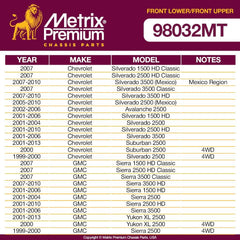 Metrix Premium 4 PC Front Upper Ball Joint and Front Lower Ball Joint Kit  98032MT fitment