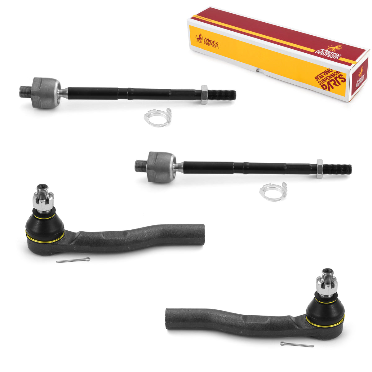 Metrix Premium 4 PC Inner Tie Rod End and Outer Tie Rod End Kit 98142MT OEM fit auto parts