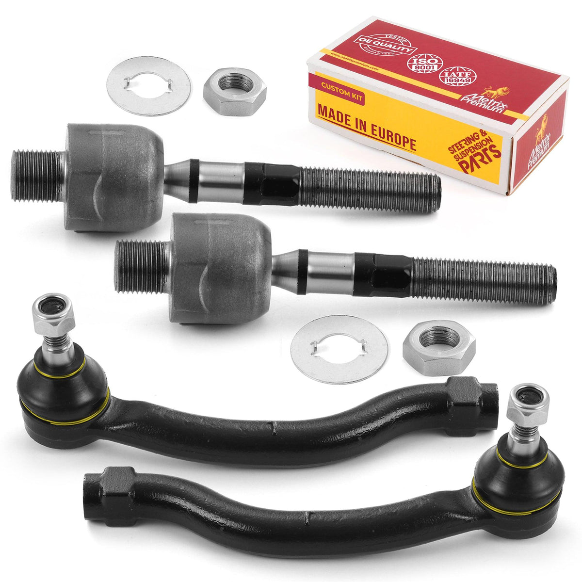 Metrix Premium 4 PC Inner Tie Rod End and Outer Tie Rod End Kit  98277MT Suspension OEM fit Spare Parts