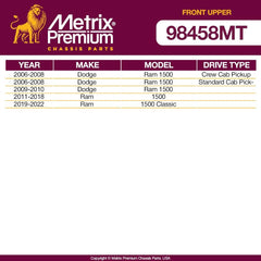 Metrix Premium 2 PC Front Ball Joint Kit  98458MT fitment