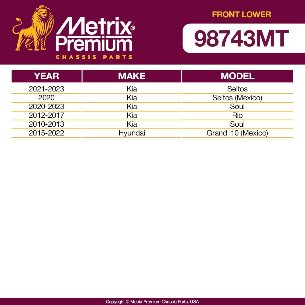 Metrix Premium 2 PC Front Lower Ball Joint Kit  98743MT fitment