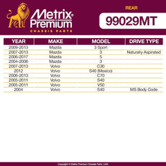 Metrix Premium 2 PC Rear Stabilizer Bar Link Kit  99029MT fitment