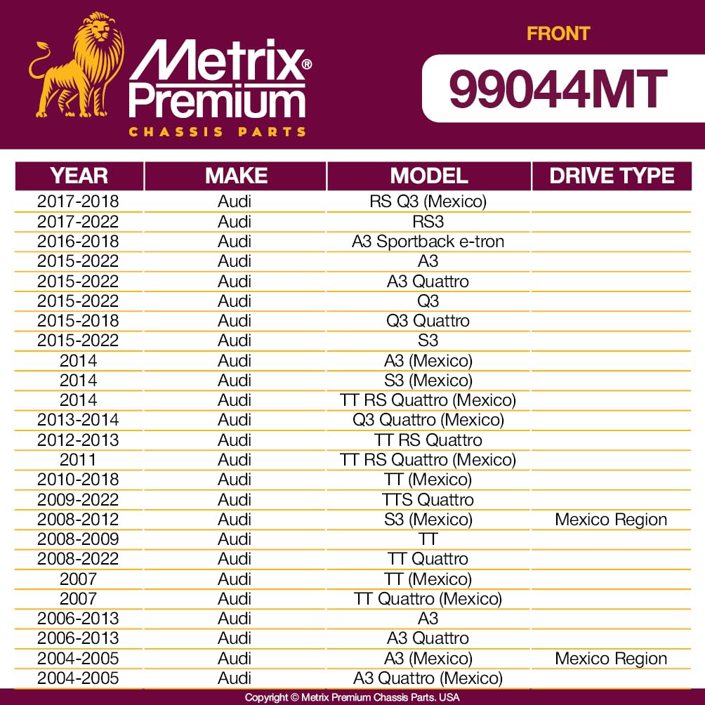 Metrix Premium 2 PC Front Stabilizer Bar Link Kit  99044MT fitment