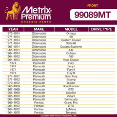 Metrix Premium 2 PC Front Stabilizer Bar Link Kit  99089MT high quality spare parts