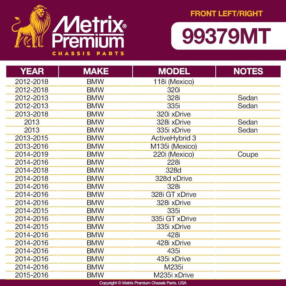 Metrix Premium 2 PC Front Right and Front Left Stabilizer Bar Link Kit  99379MT fitment
