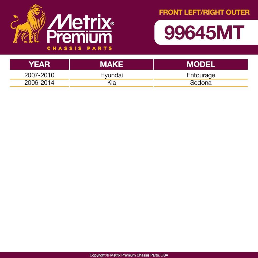 Metrix Premium 2 PC Front Left Outer and Front Right Outer Tie Rod End Kit  99645MT fitment