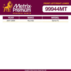 Metrix Premium 2 PC Front Left Lower and Front Right Lower Control Arm and Ball Joint Assembly Kit  99944MT fitment