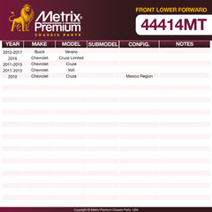 Metrix Premium Chassis Parts Front Lower Forward Control Arm Bushing 44414MT OEM fit auto parts