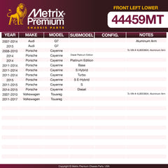 Metrix Premium Chassis Parts Front Left Lower Control Arm and Ball Joint Assembly 44459MT aftermarket car parts