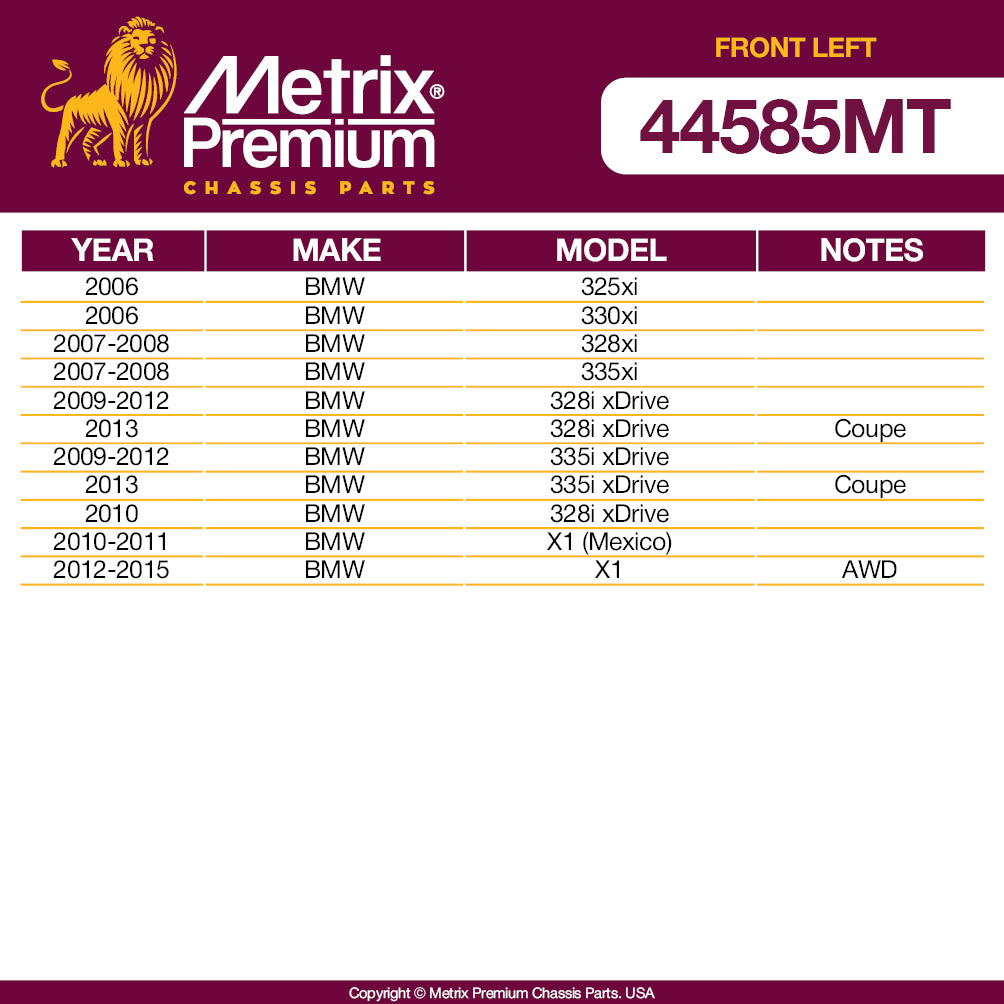 Metrix Premium Front Left Stabilizer Bar Link 44585MT OEM fit auto parts fitment compability