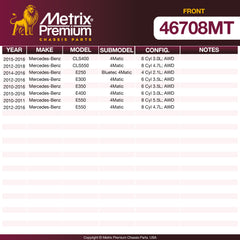 Metrix Premium Front Control Arm Bushing 46708MT OEM fit spare parts