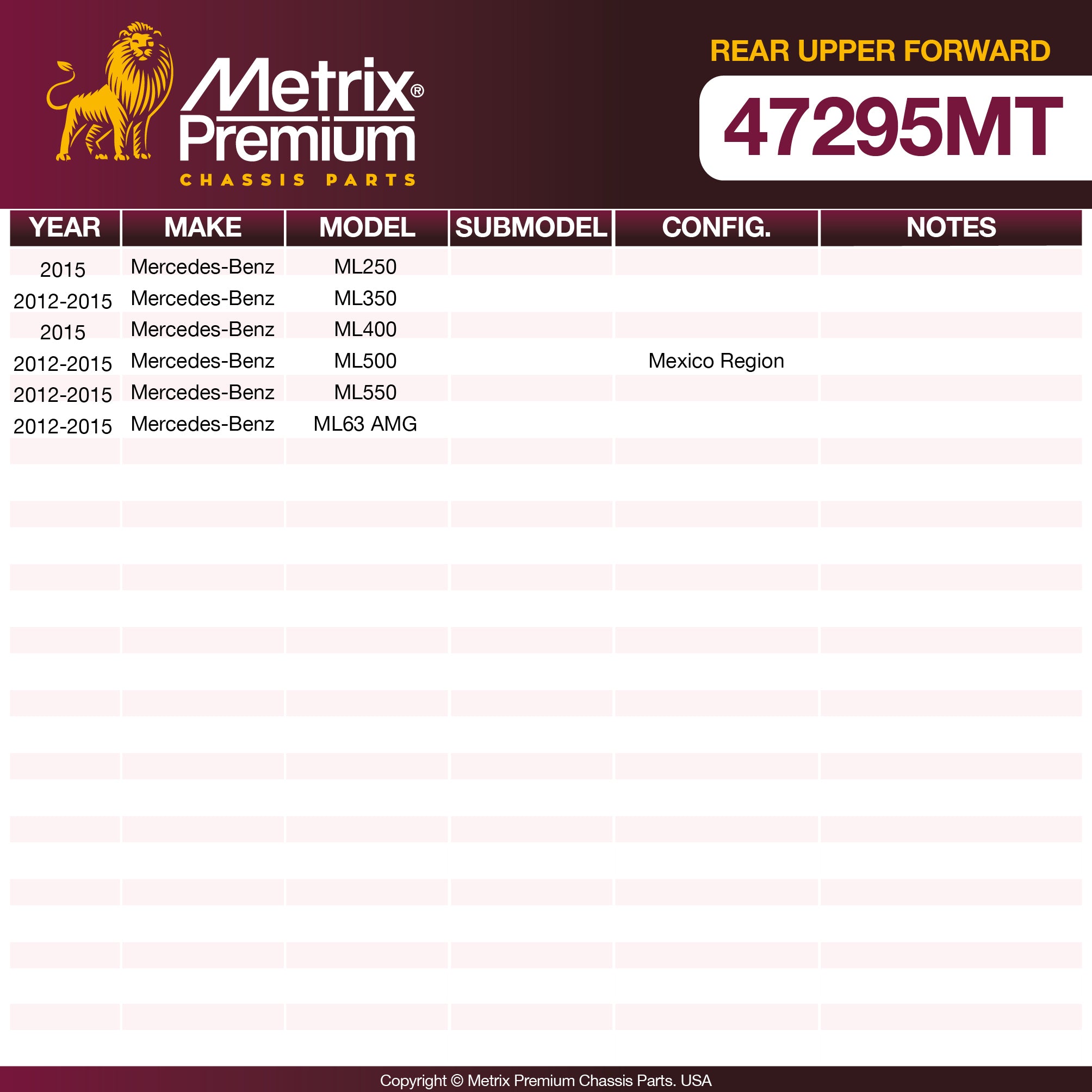 Metrix Premium Chassis Parts  suspension steering brake parts