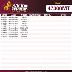 Metrix Premium Chassis Parts Front Control Arm Bushing 47300MT aftermarket car parts