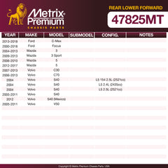 Metrix Premium Chassis Parts Rear Lower Forward Lateral Arm 47825MT aftermarket car parts