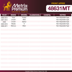 Metrix Premium Front Upper Ball Joint 48631MT OEM fit spare parts