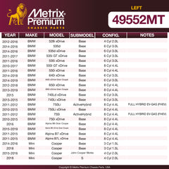 Metrix Premium Left Control Arm Bushing 49552MT OEM fit spare parts