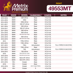 Metrix Premium Right Control Arm Bushing 49553MT OEM fit spare parts