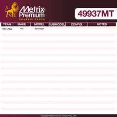 Metrix Premium Chassis Parts Center Link 49937MT aftermarket car parts