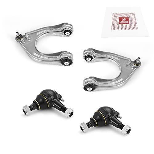4PCS Front L/R Upper Control Arm and Front Lower L/R Ball Joint Kit RK620027, RK620735, K9918 Fits 2003 Mercedes-Benz E320 RWD - Metrix Premium Chassis Parts
