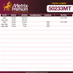 Metrix Premium Chassis Parts Front Lower Ball Joint 50233MT aftermarket car parts