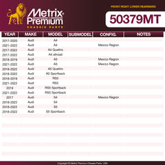 Metrix Premium Chassis Parts Front Right Lower Rearward Control Arm and Ball Joint Assembly 50379MT aftermarket car parts
