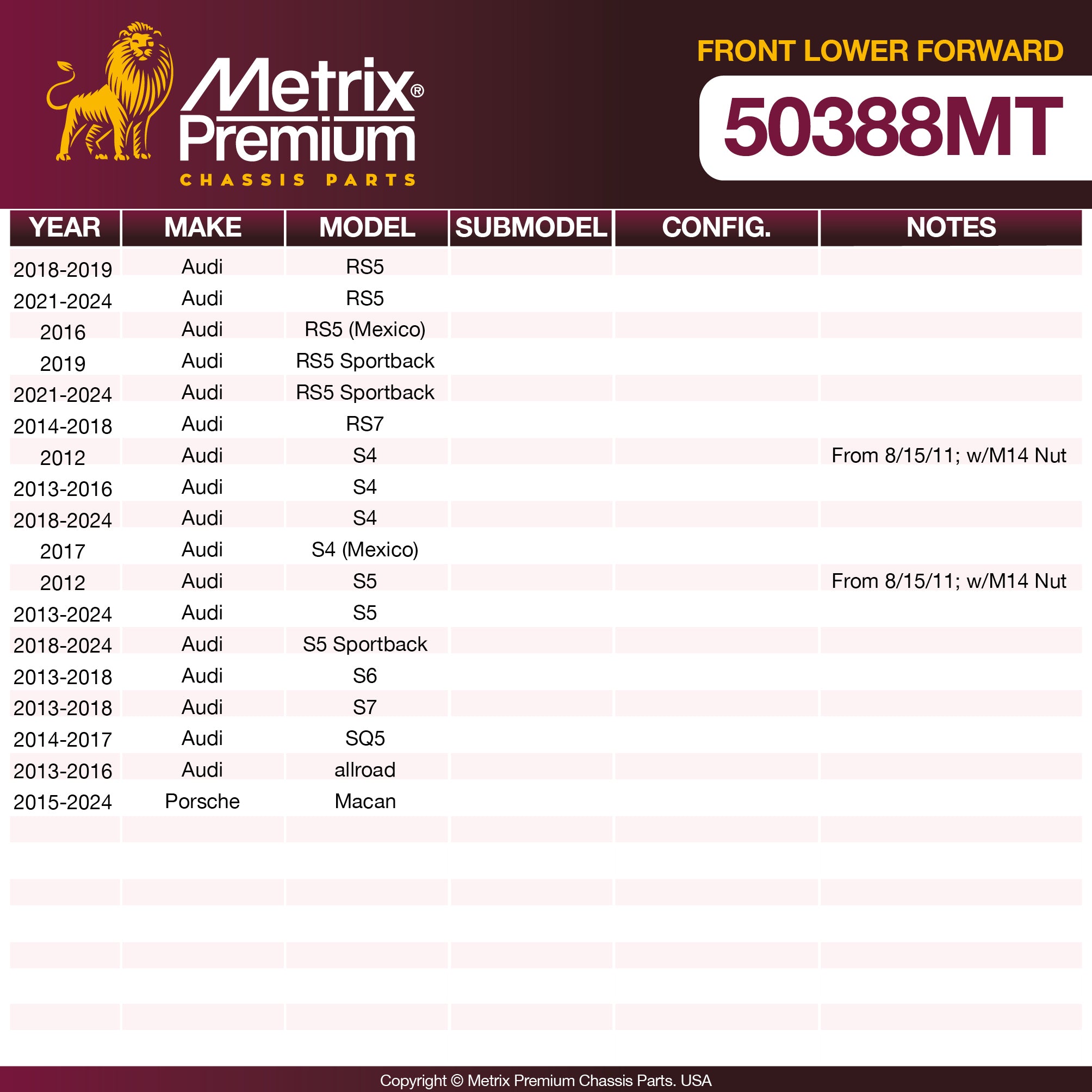 Metrix Premium Chassis Parts  suspension steering brake parts