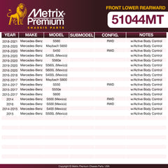 Metrix Premium Chassis Parts Front Lower Rearward Control Arm Bushing 51044MT aftermarket car parts