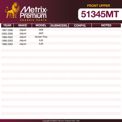 Metrix Premium Chassis Parts Front Upper Ball Joint 51345MT OEM fit auto parts