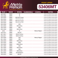 Metrix Premium Chassis Parts Front Upper Control Arm and Ball Joint Assembly 53406MT aftermarket car parts