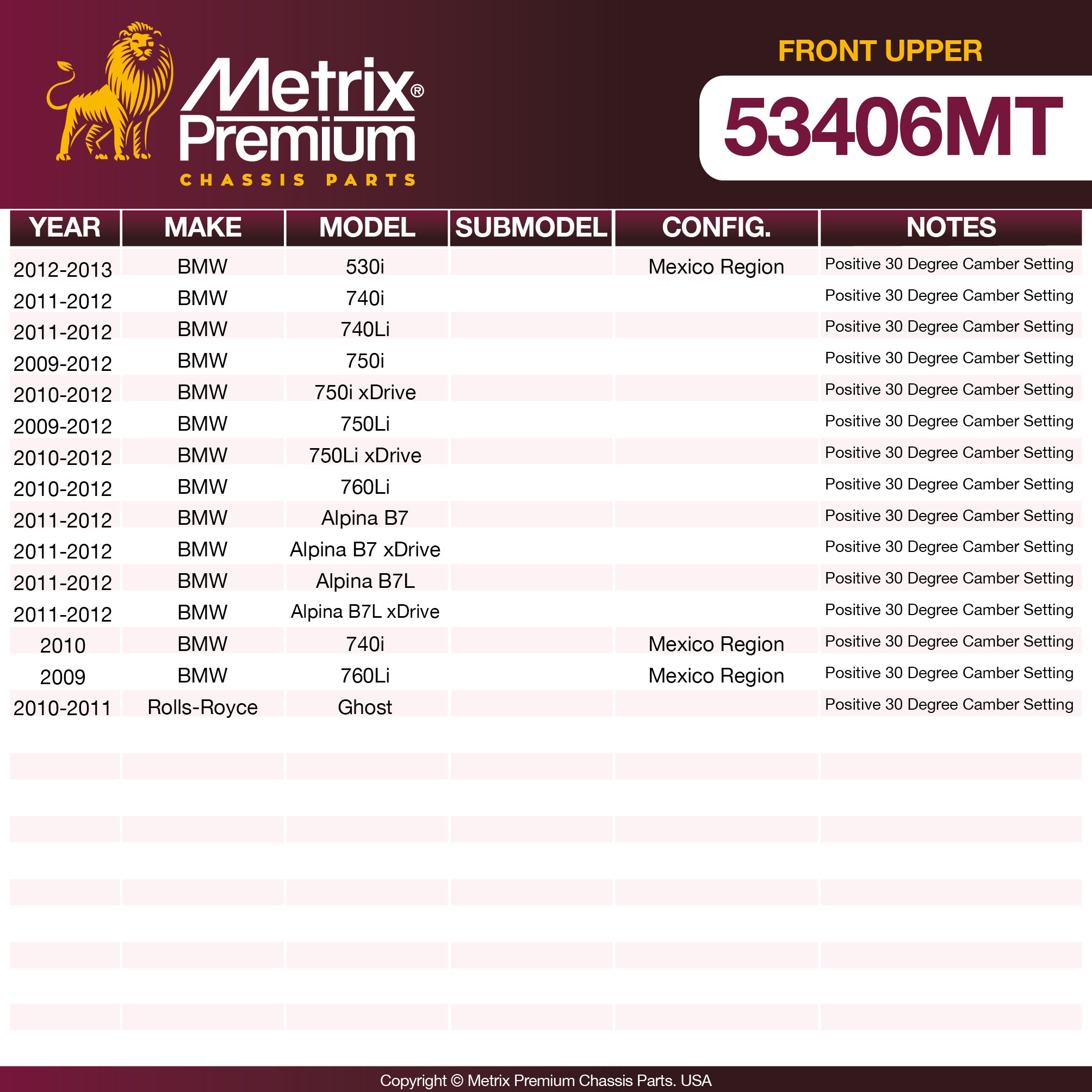 Metrix Premium Chassis Parts  suspension steering brake parts