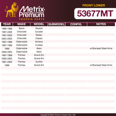 Metrix Premium Chassis Parts Front Lower Ball Joint 53677MT OEM fit auto parts