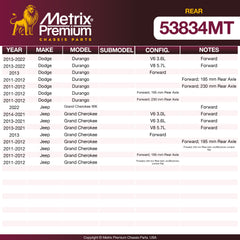 Metrix Premium Chassis Parts Rear Differential Mount Bushing 53834MT aftermarket car parts