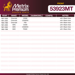 Metrix Premium Chassis Parts Front Stabilizer Bar Link Bushing 53923MT OEM fit auto parts