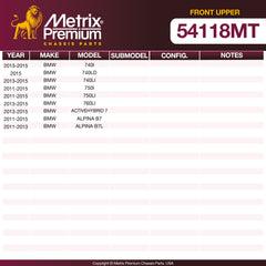 Metrix Premium Chassis Parts Front Upper Control Arm and Ball Joint Assembly 54118MT aftermarket car parts