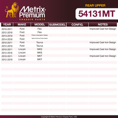 Metrix Premium Rear Upper Lateral Arm and Ball Joint Assembly 54131MT OEM fit spare parts