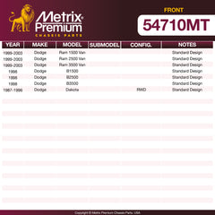 Metrix Premium Chassis Parts Front Stabilizer Bar Link 54710MT OEM fit auto parts