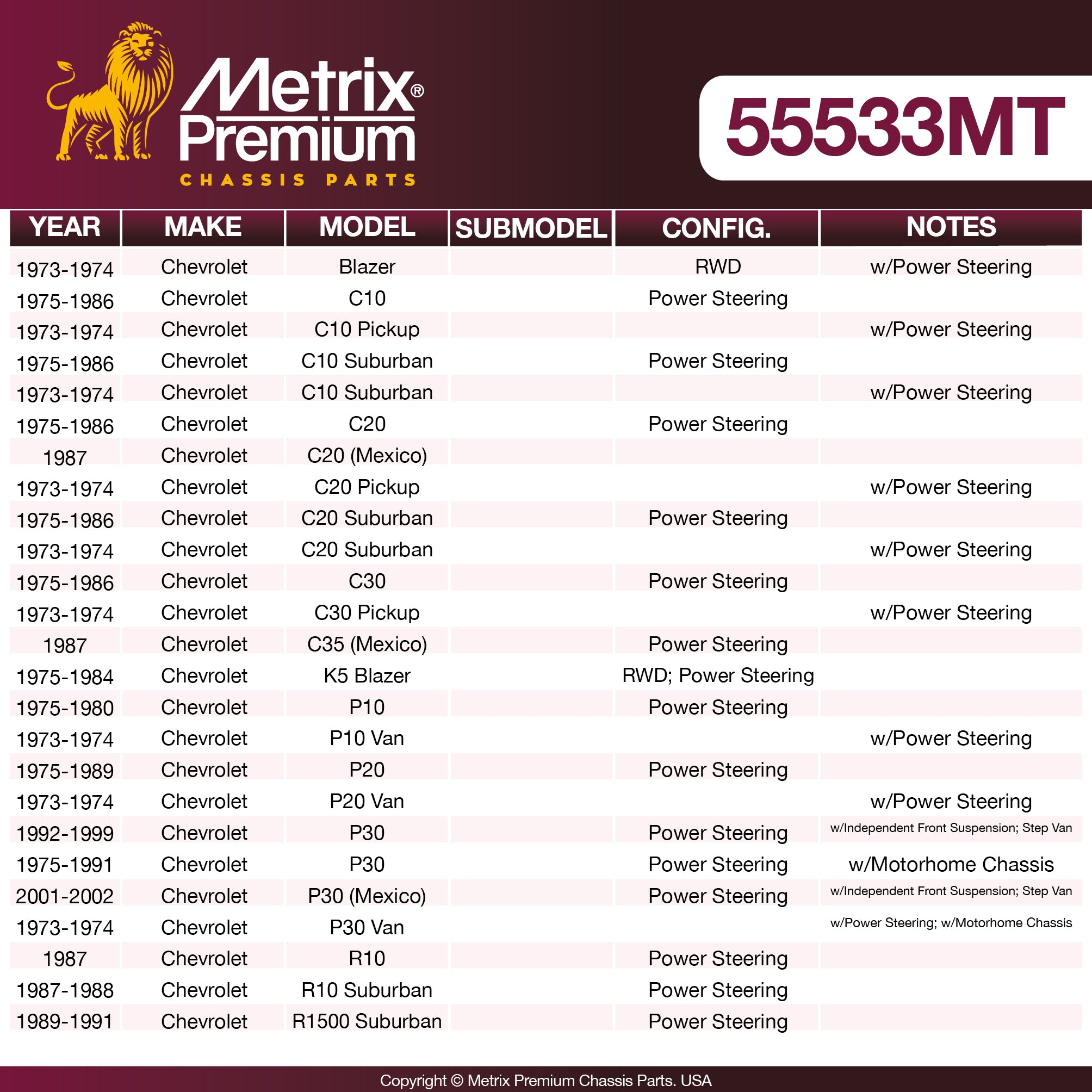 Metrix Premium Pitman Arm 55533MT OEM fit spare parts