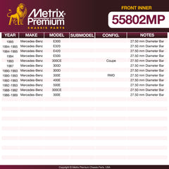 Metrix Premium Chassis Parts Front Inner Stabilizer Bar Bushing Kit 55802MP aftermarket car parts